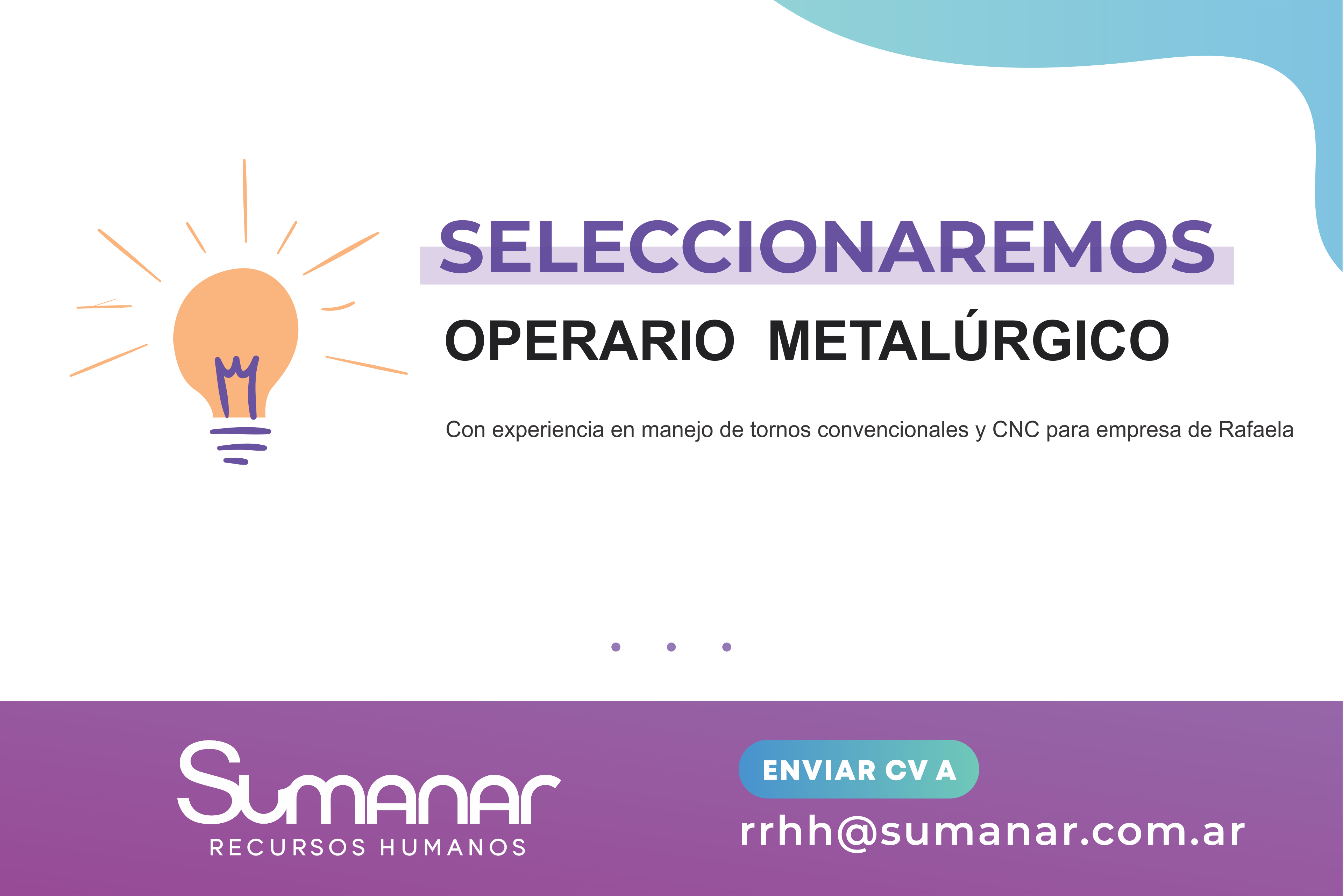 OPERARIO METALÚRGICOBÚSQUEDA CERRADA&nbsp;